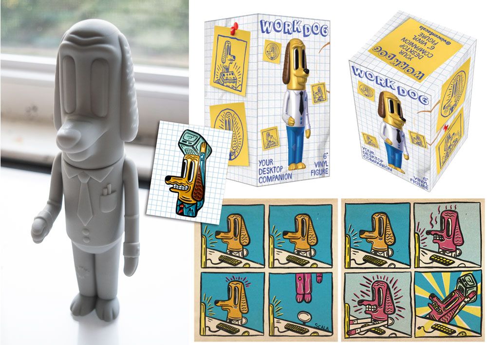 Work Dog 6" Vinyl Figure from Vincent Scala... on Kickstarter now